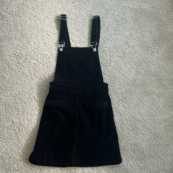 H&M Black Corduroy Overall Skirt - 2 - Picture 1 of 3